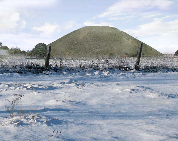 silbury hill in winter